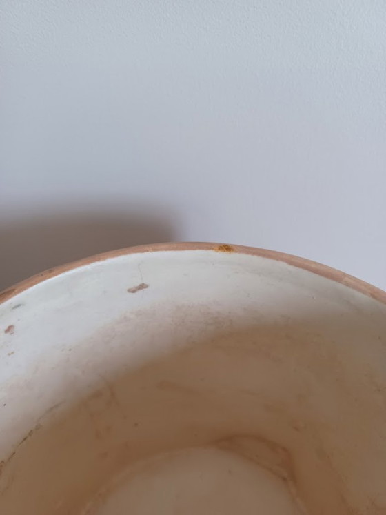 Image 1 of Pot de fleurs vintage Vallauris - Grandjean-Jourdan - Faux Bois