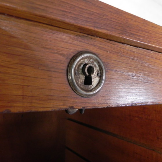 Image 1 of Cassonetto avvolgibile in rovere con 2 ante, altezza 180 cm, anni '50