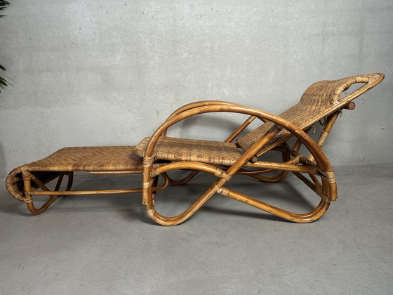 Image 1 of Vintage 'chaise longue' - Rattan