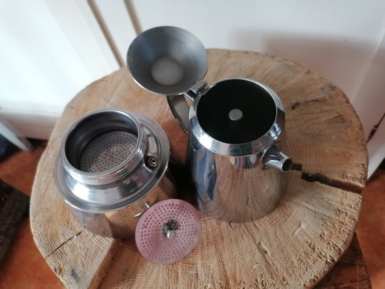Diseño Postmoderno Italiano: Guido Bergna 'Mia' Caffettiera (Inox 18/10) – Años 90 – Accesorios de cocina (photo 10 of 16)