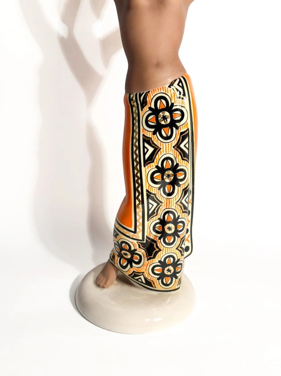 Art Deco Ceramic Sculpture "Dihula" by C.I.A. Manna, 1940s (photo 3 of 13)