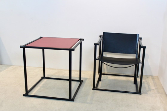 FM62 Cubic Tafel van Radboud van Beekum voor Pastoe, Koffietafelboeken, Hout, Metaal, Rood (foto 11 van 15)