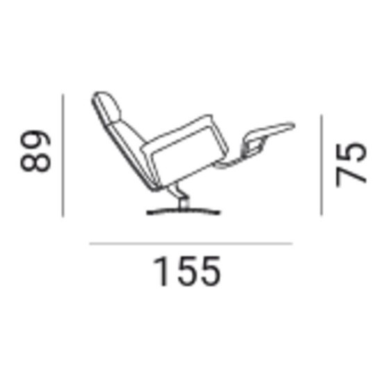 FM-0111/11 FAUTEUIL SHELBY RELAX EN CUIR T49 ESPRESSO AVEC REPOSE-PIEDS – Leather (photo 3 of 3)