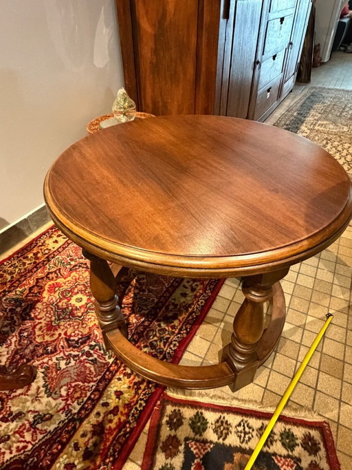 Tavolino da caffè/tavolino laterale classico rotondo in rovere (Ø 60 cm) – Condizioni perfette!