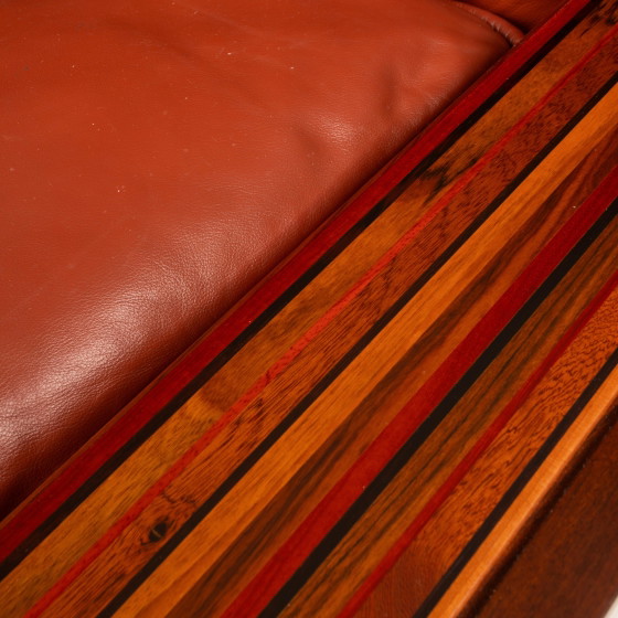 Sofá Paganini de Luciano Frigerio para Frigerio di Desio 1980 – Leather, Wood (photo 19 of 20)
