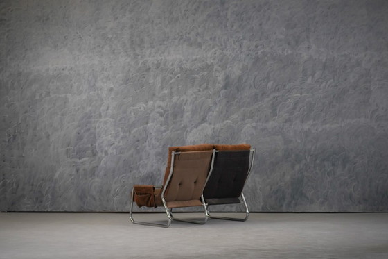 Image 1 of Fauteuil en sofa set uit het midden van de 20e eeuw, ontworpen door Gillis Lundgren, Ikea Zweden, jaren 70.