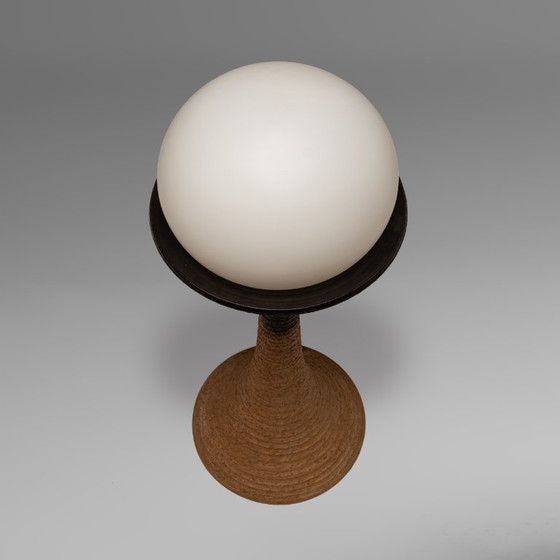 Large Earthy Ceramic Floor Lamp by Doria Leuchten, Germany, 1970s – Floor lights, Glass (photo 9 of 10)