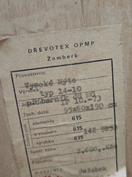 Buffet / Bibliothek OP-010 Drevotex Zamberk aus der Tschechoslowakei 1977 – Aufbewahrungsschrank, Wood (photo 15 of 19)