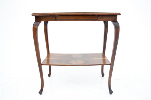 Table Art déco en noyer, Pologne, années 1960