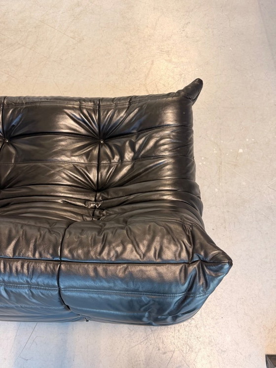 Divano a tre posti Ligne Roset Togo | Pelle nera – Divani 3 posti, Leather (photo 2 of 5)