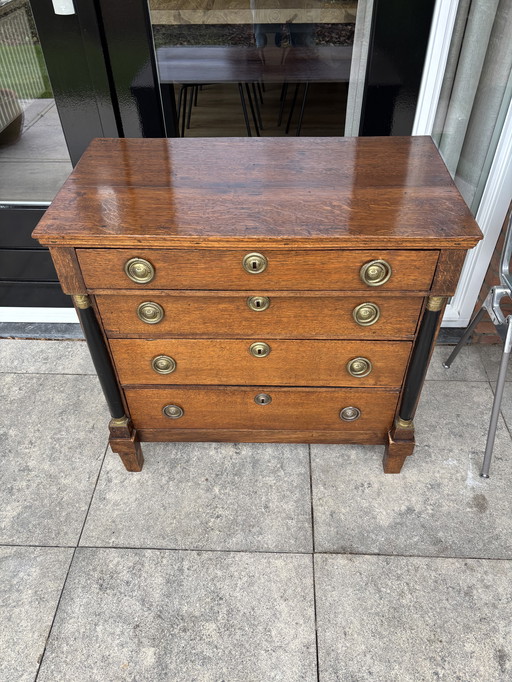 Cassettiera antica in stile Impero Cassettiera antica