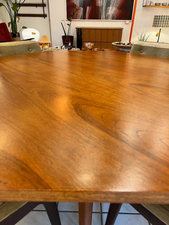 Vintage Octagonal Dining Table, Teak Wood, 1960s (photo 3 of 10)