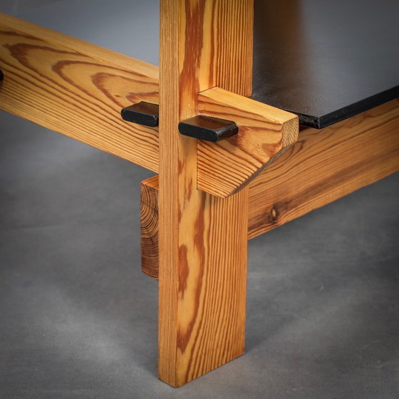 Image 1 of Rarissima coppia di poltrone lounge olandesi in legno massello di pino, di Wouter Fens, anni '60.