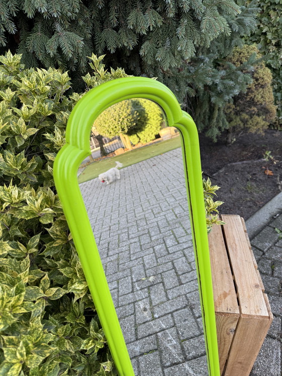 Image 1 of Vintage Mirror with Green Frame