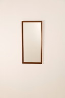 Rosewood mirror with brass pins, AM spejle Denmark, 1960's
