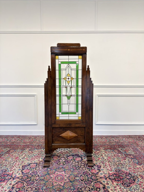 English Colonial Stained Glass Room Screen – Metal (photo 4 of 15)