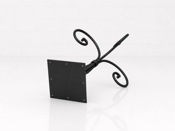 Image 1 of Decorative cast iron base with sculpturally curved underframe