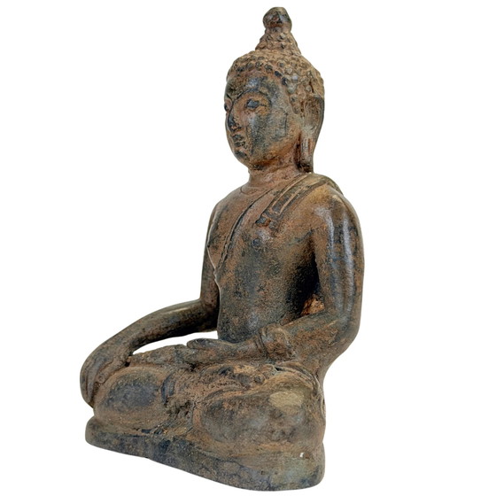 Paire de Bouddhas thaïlandais antiques en bronze – Style Lanna, 19e siècle – Sculptures (photo 8 of 11)