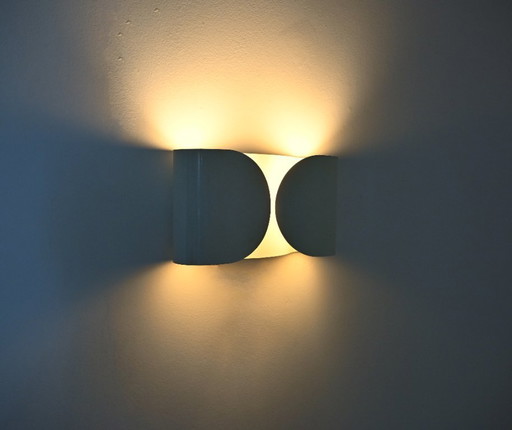 Applique Foglio Blanche par Tobia & Afra Scarpa pour Flos, 1960s