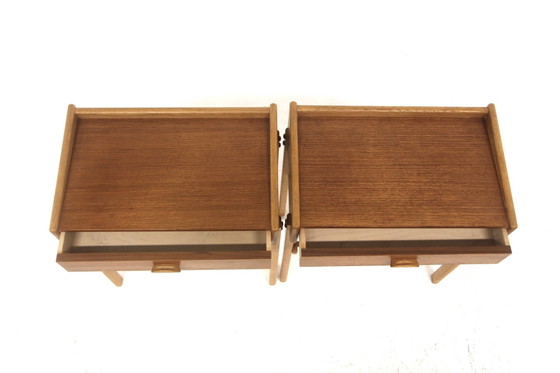 Tables de chevet scandinaves en teck, Suède, 1960, ensemble de 2, Tables de nuit, Scandinavian (photo 3 sur 4)