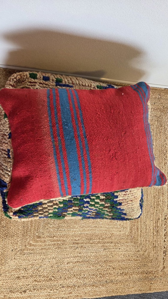 Image 1 of Moroccan pouf set handmade in Morocco