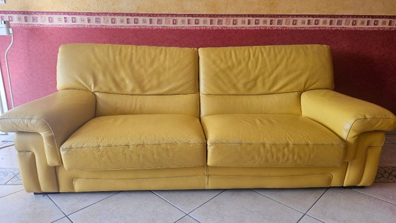 3-Sitzer Sofa -Roche Bobois- Vollnarbiges Rindsleder – 3-5 Sitzer Sofas, Leather (photo 2 of 5)