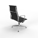 Vitra EA109 con braccioli/schienale alto, cromo/tessuto nero