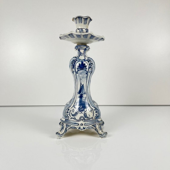 Image 1 of Delft candlestick by Royal Bonn, late 19th - early 20th century