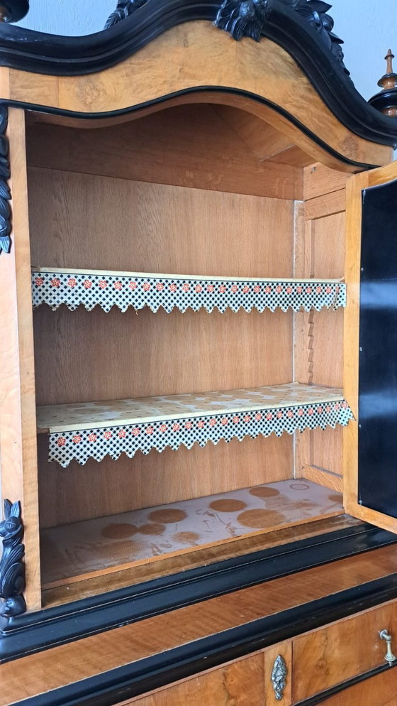 Image 1 of antique sideboard with mirror structure