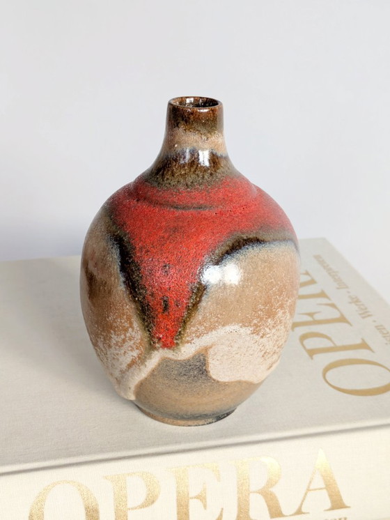 Image 1 of West German Pottery Vase by Ruscha Keramik, Model 830 Vulcano Fat Lava, 1960s