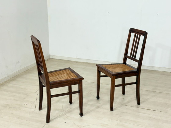 Image 1 of 2x Chaises Gründerzeit / Chaises de salle à manger / Chaises de salon – Gründerzeit / Antique