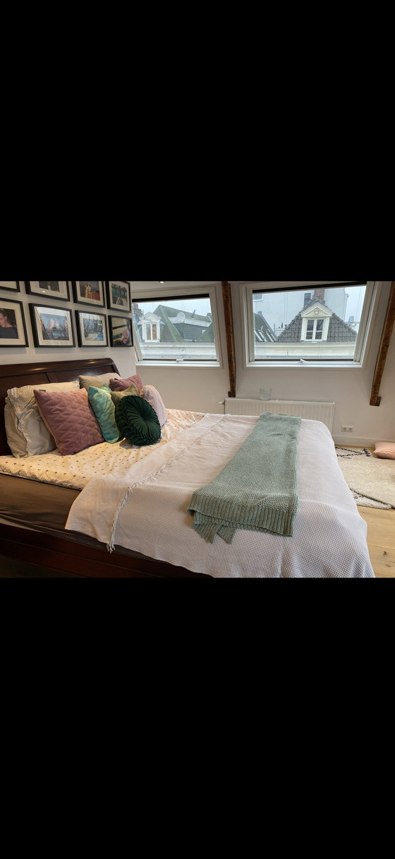 Image 1 of Koloniaal Houten-Bett mit Tempur-Matratzen