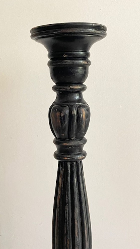 Kandelaar/kaarsenhouder 65 cm massief eikenhout – Kandelaars en kaarsen, Wood (photo 14 of 29)
