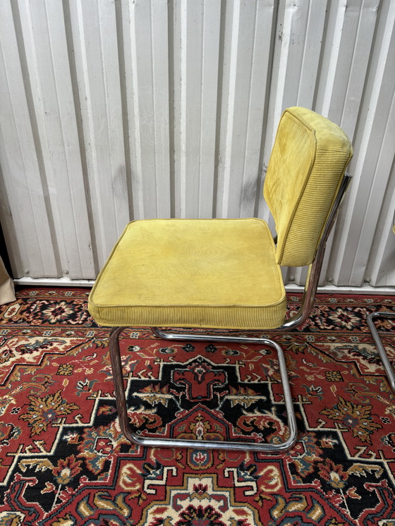 Image 1 of Vintage buisframe eetkamerstoelen