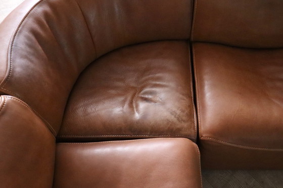 Image 1 of De Sede DS 15 XL Modular leather Sofa, Switzerland 1970s