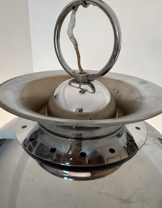 Image 1 of Space Age verchroomde kroonluchter 70's design