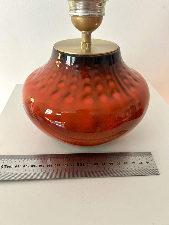 Image 1 of Lampe de table de style futuriste, fabriquée à partir d'un vase vintage recyclé.