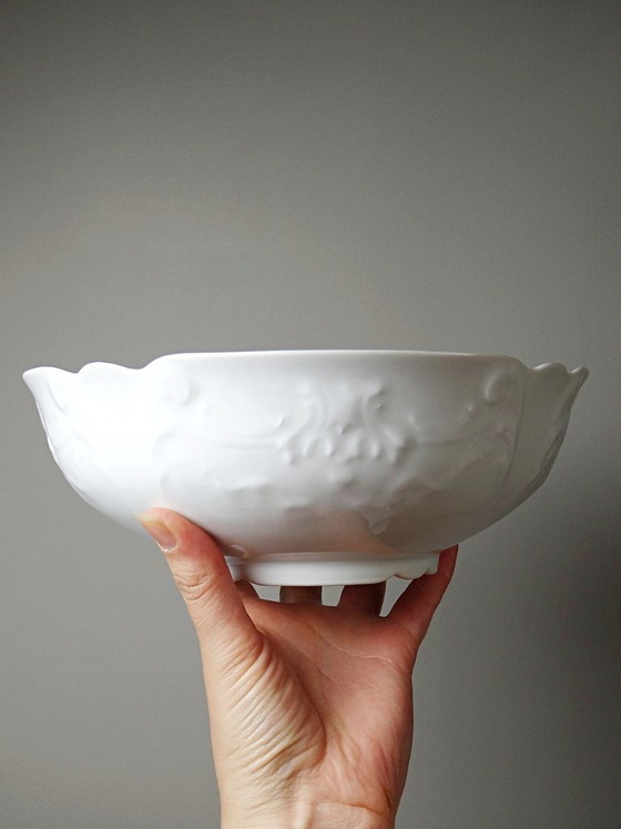 Image 1 of Limoges L&Cie Lafarge 12-piece dessert service in white porcelain, 1960s