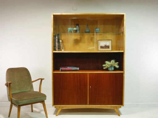 Vintage highboard 60s - Mid Century woonkamer vitrinekast - Made in Germany