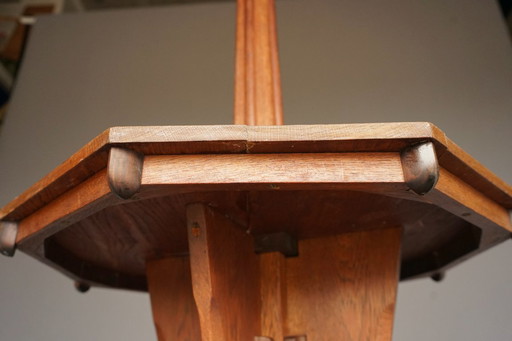 Amsterdam / Hague School Floor Lamp with Shelf. 