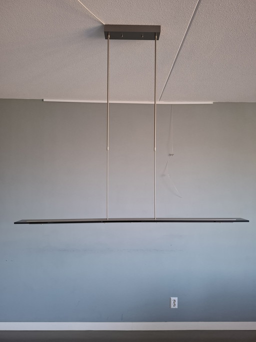 Lampe pendante dimmable en verre trempé 140 cm avec éclairage LED