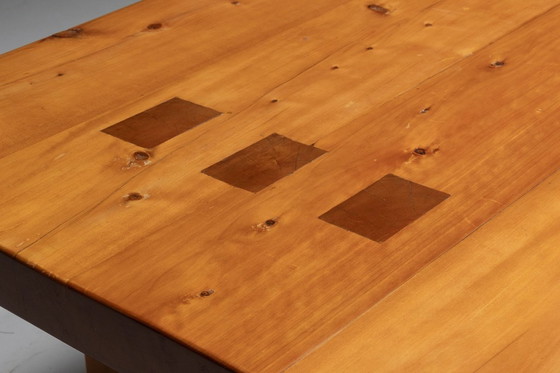 Image 1 of Esstisch aus Alpen-Ulmenholz im Stil von Pierre Chapo, Frankreich, 1960er Jahre