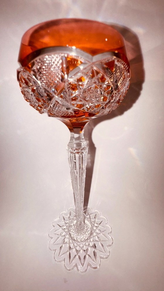 Römer Val Saint Lambert (Ambre), Verres et carafes, Cristal, Orange (photo 2 sur 7)