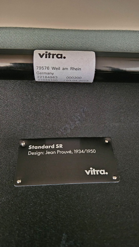 Image 1 of Pair of Vitra Standard SR Chairs by Jean Prouvé – Iwill 17 Green – Near Mint Condition