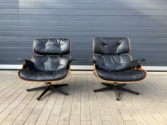 Image 1 of 2x Eames Lounge Chair Contura/Fehlbaum 1950er Jahre