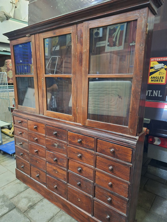 Image 1 of Teak apothecary cabinet
