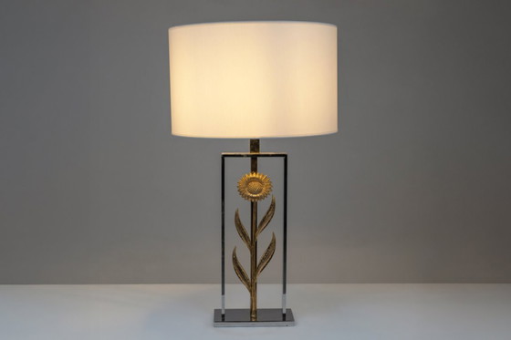 Image 1 of Charles House, attribuito a. Coppia di lampade a forma di girasole. Anni '70