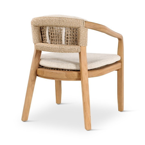 Image 1 of 6x Teak armchairs natural