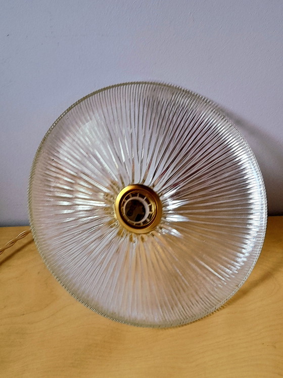 Image 1 of Holophane glazen hanglamp