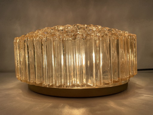 Wall or ceiling lamp with glass bubble texture by Helena Tynell for Limburg, Germany, 1960s